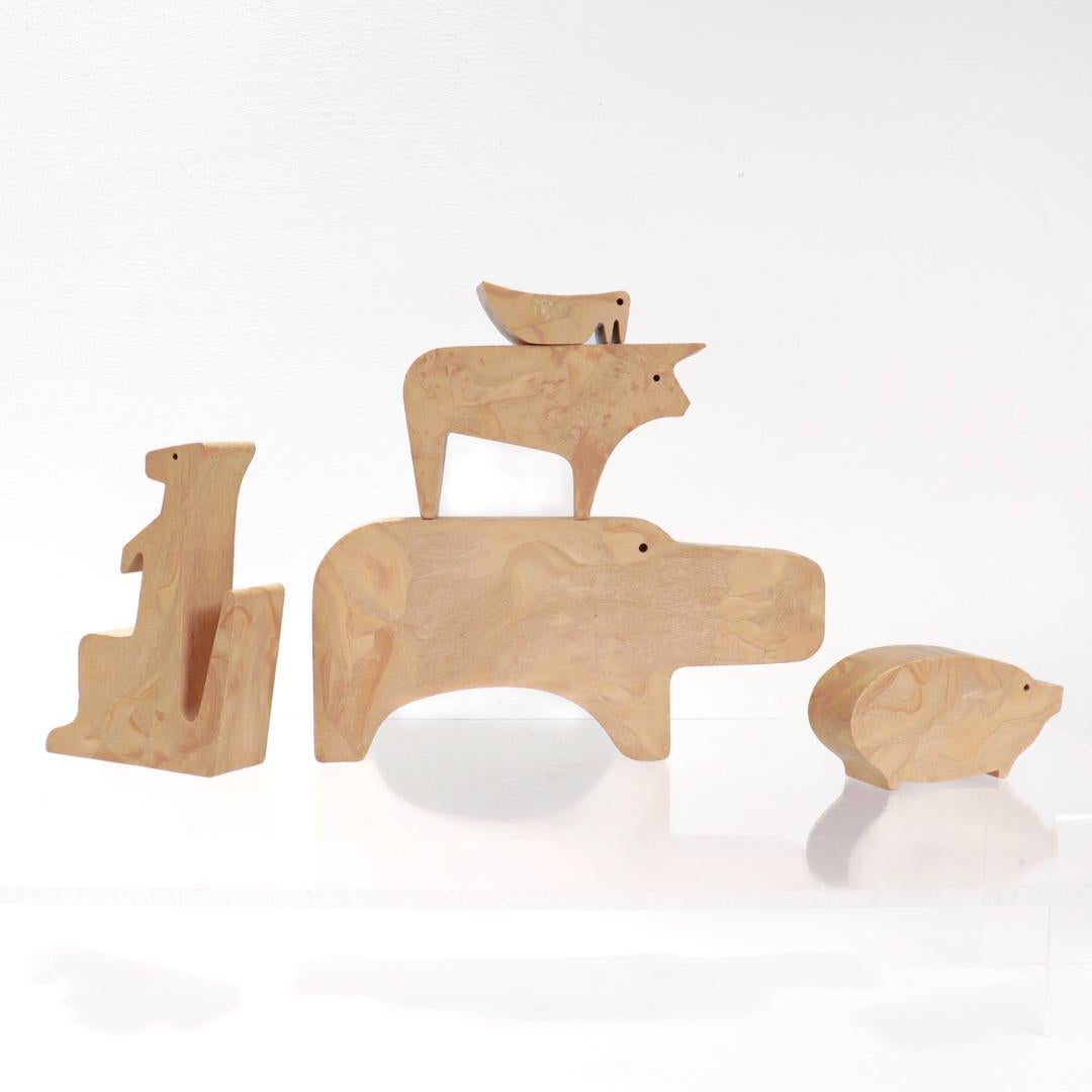 Komplettes 16 Animali- Puzzle-Set in Schachtel von Enzo Mari für Danesse Milano im Angebot 2