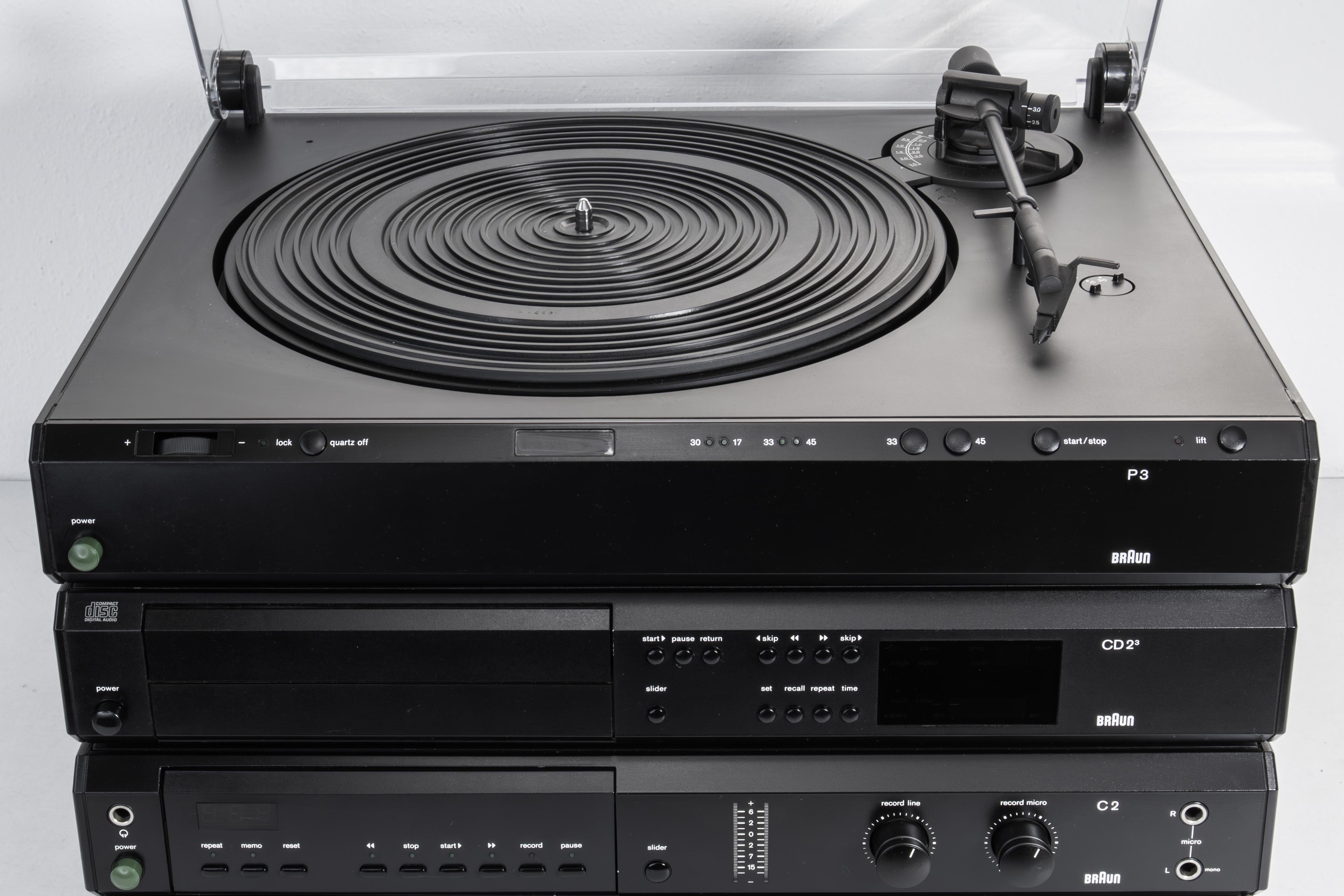 Complete Braun Atelier by Dieter Rams, Amp, Tuner, Tape, CD, Turntable, Boxes 2