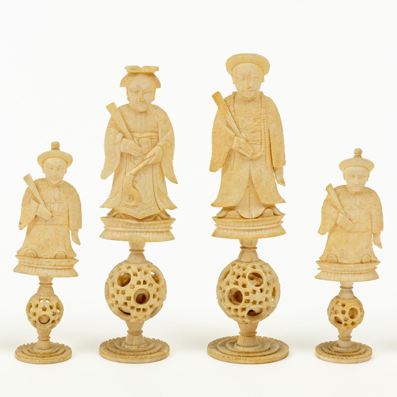 Complete Chinese Chess Set with Puzzle Ball Bases 1
