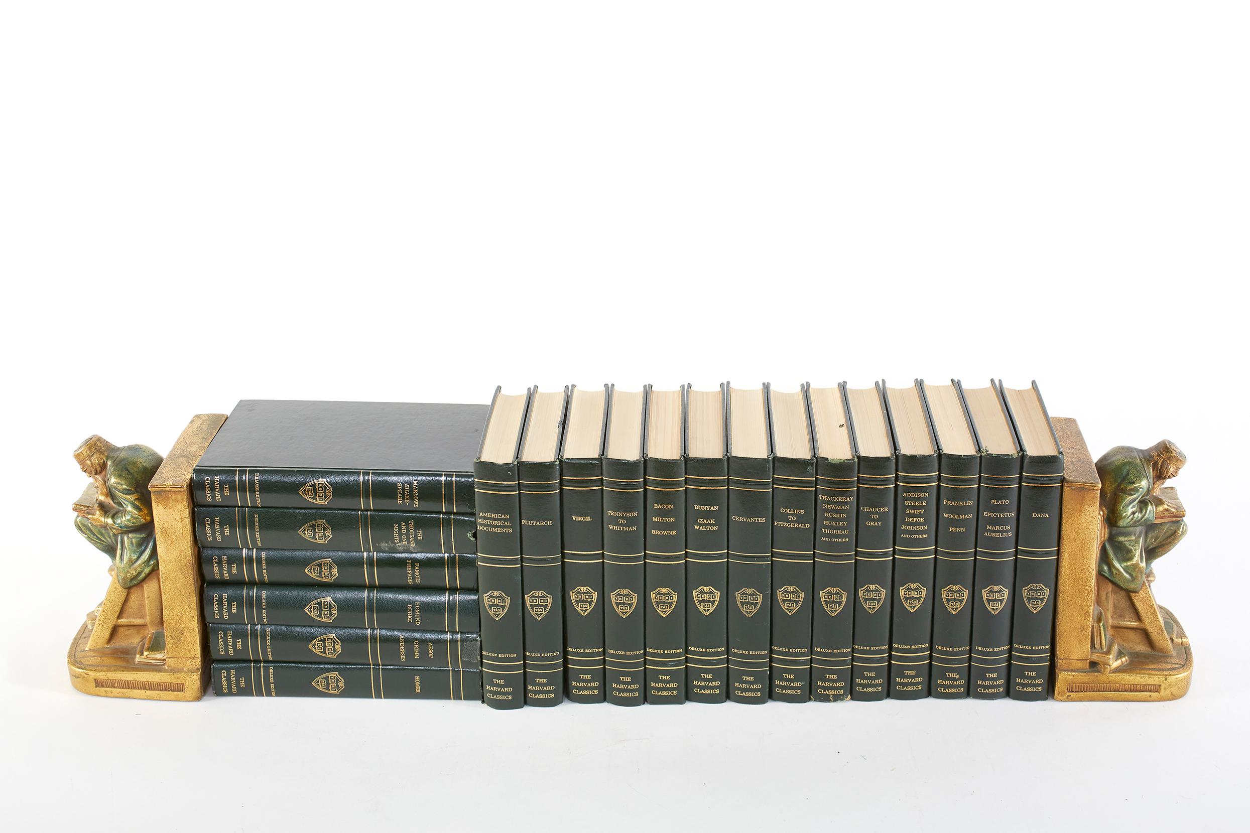 Complete collection gilt leather bound book set. The Harvard Classics. Edited by Charles W. Elliot, LL.D. Deluxe Edition. 