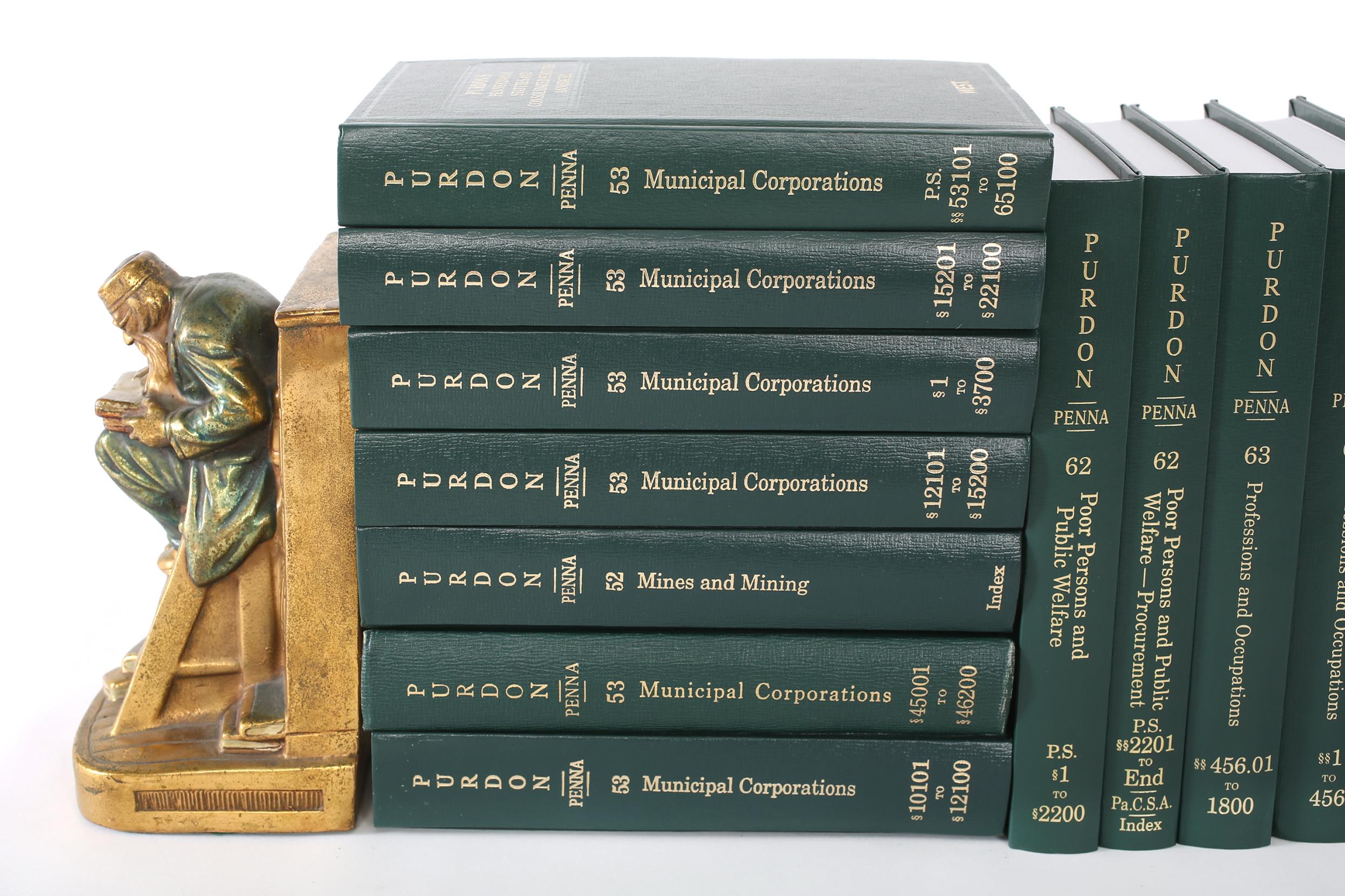 Complete Purdon's Gilt Leather Bound Library Book Collection  Set For Sale 4