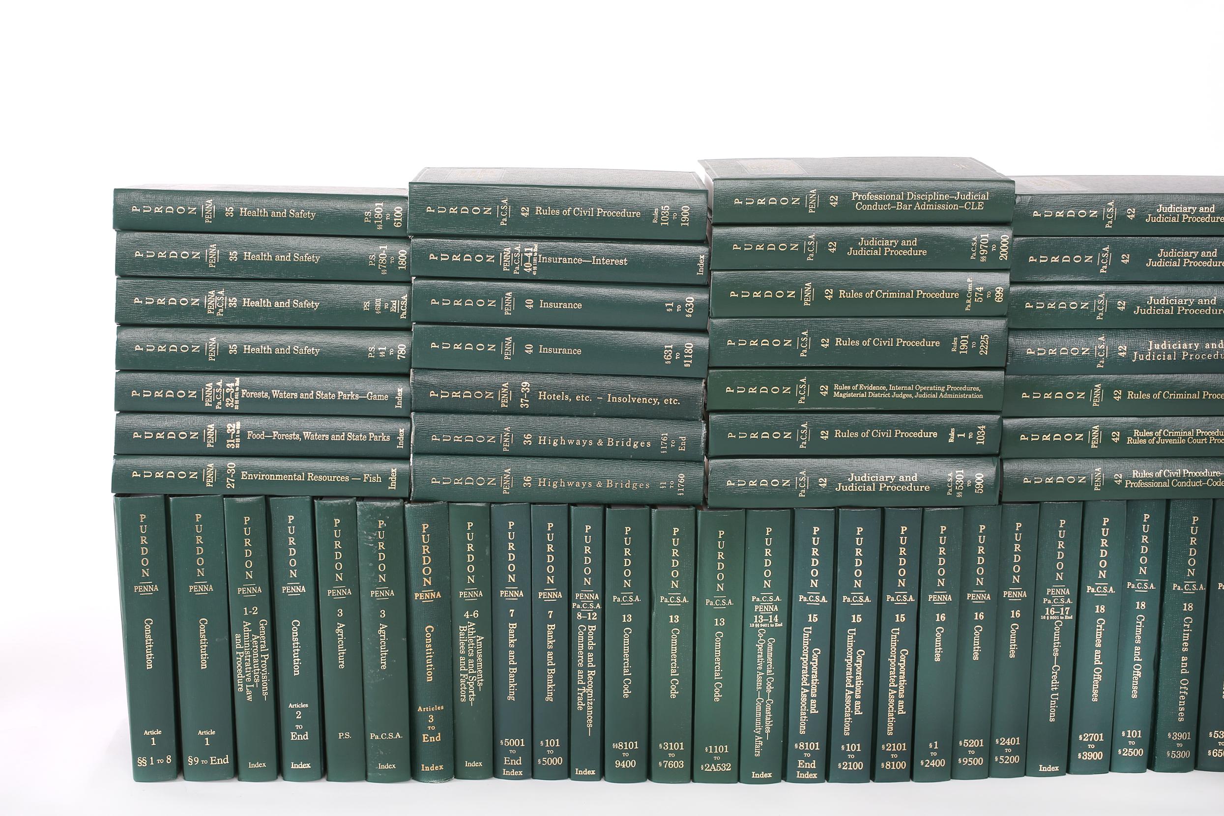 Complete Purdon's Gilt Leather Bound Library Book Collection  Set For Sale 2