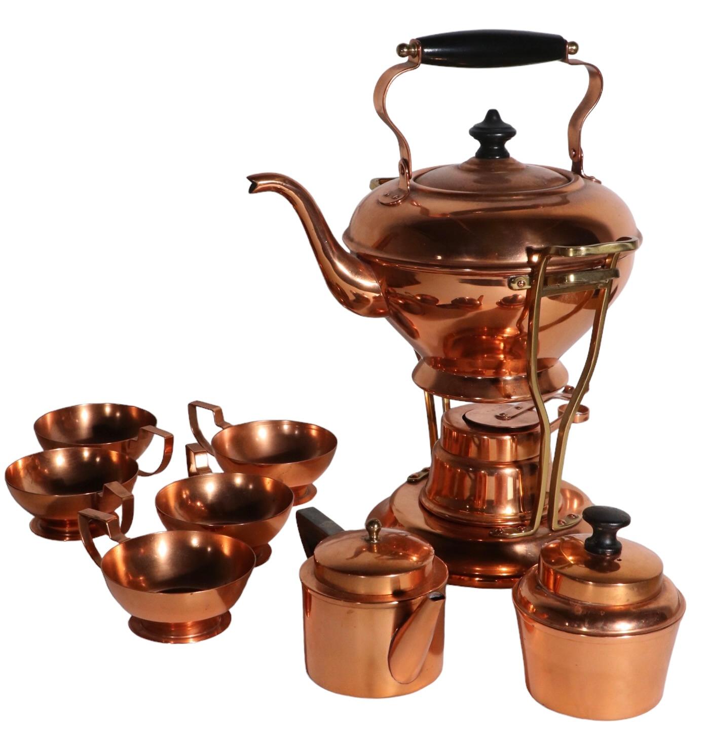 Complete Copper Tea Set by Joseph Heinrichs 3