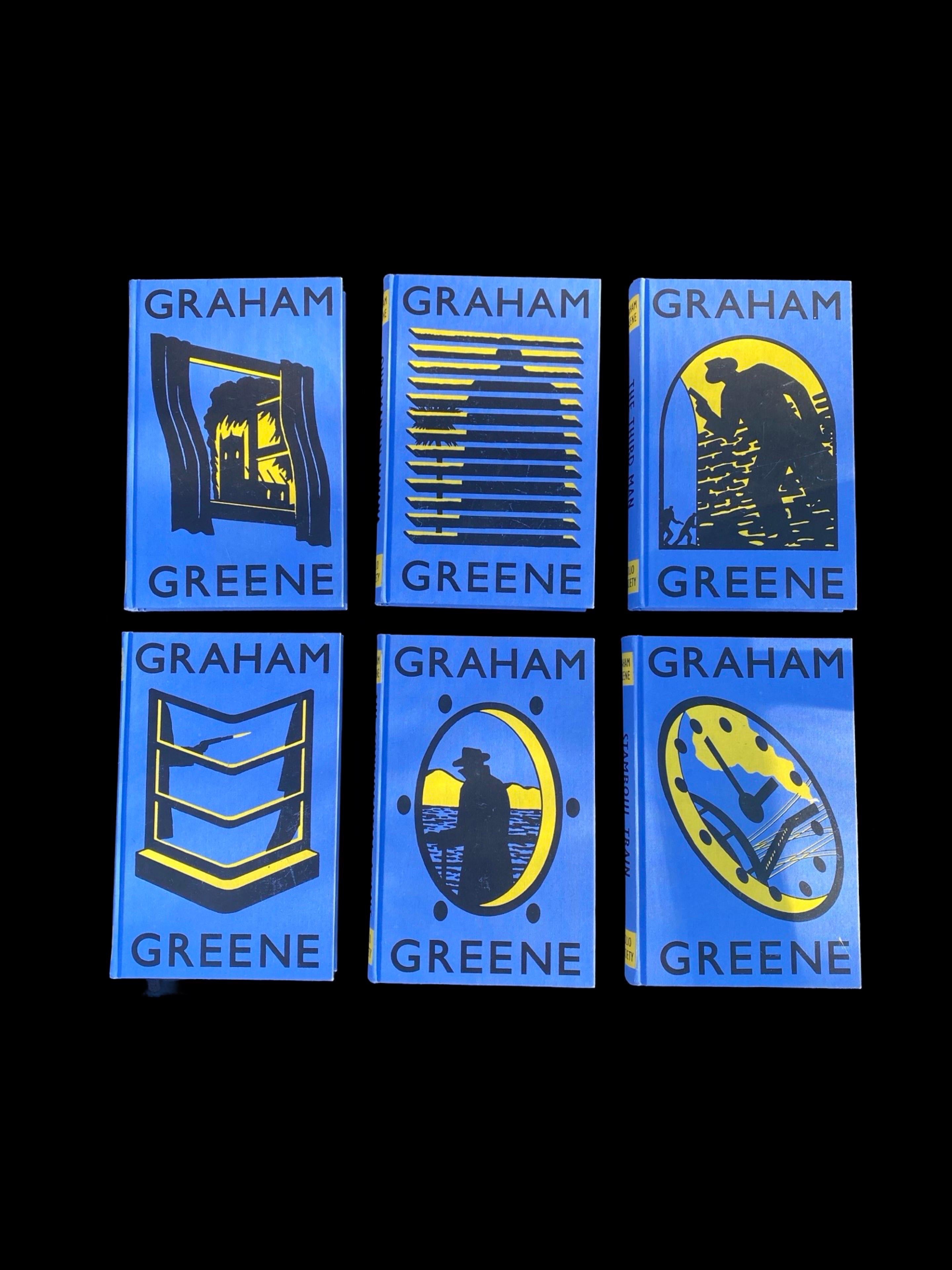 XXIe siècle et contemporain Ensemble décoratif complet de 6 livres Graham Greene Edition Designer, Angleterre en vente
