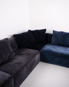 Complete Eilersen Modular Sofa in Blue Fabric with Cushions
