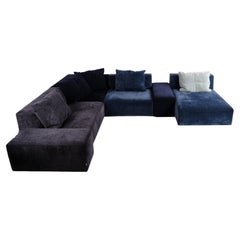 Complete Eilersen Modular Sofa in Blue Fabric with Cushions