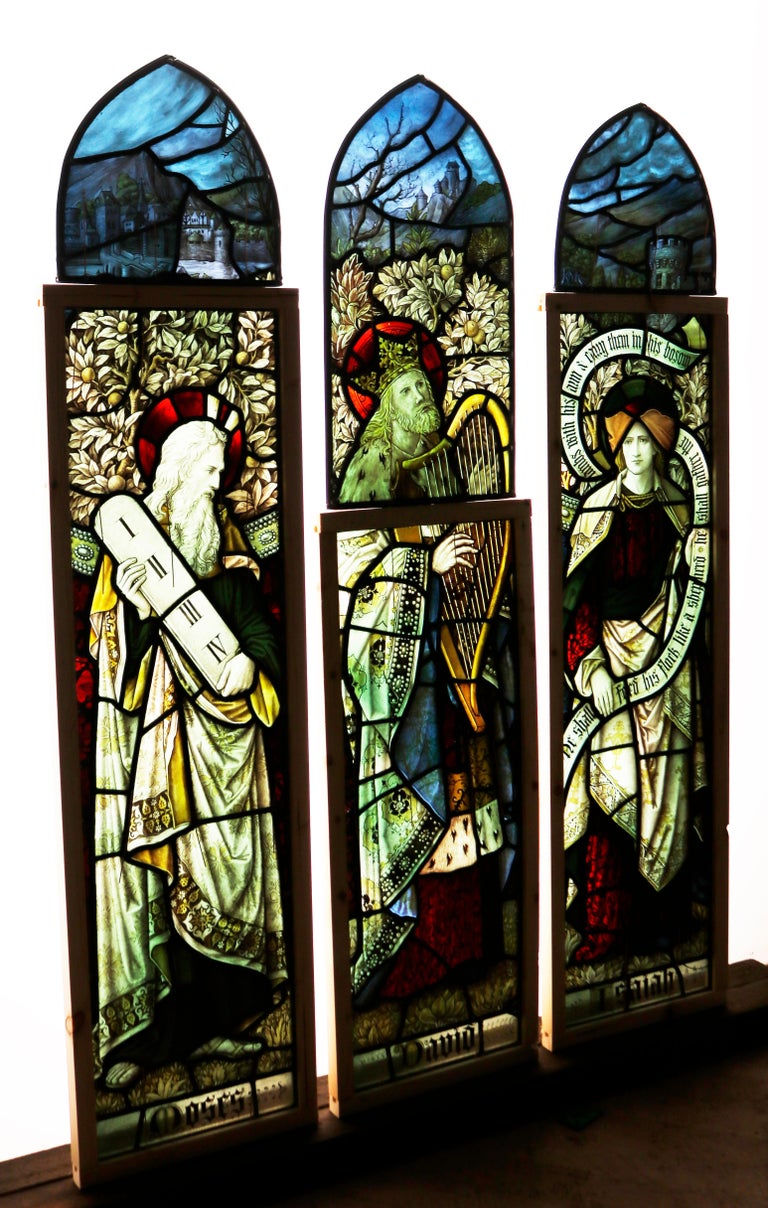 Complete English Antique Stained Glass Window at 1stDibs