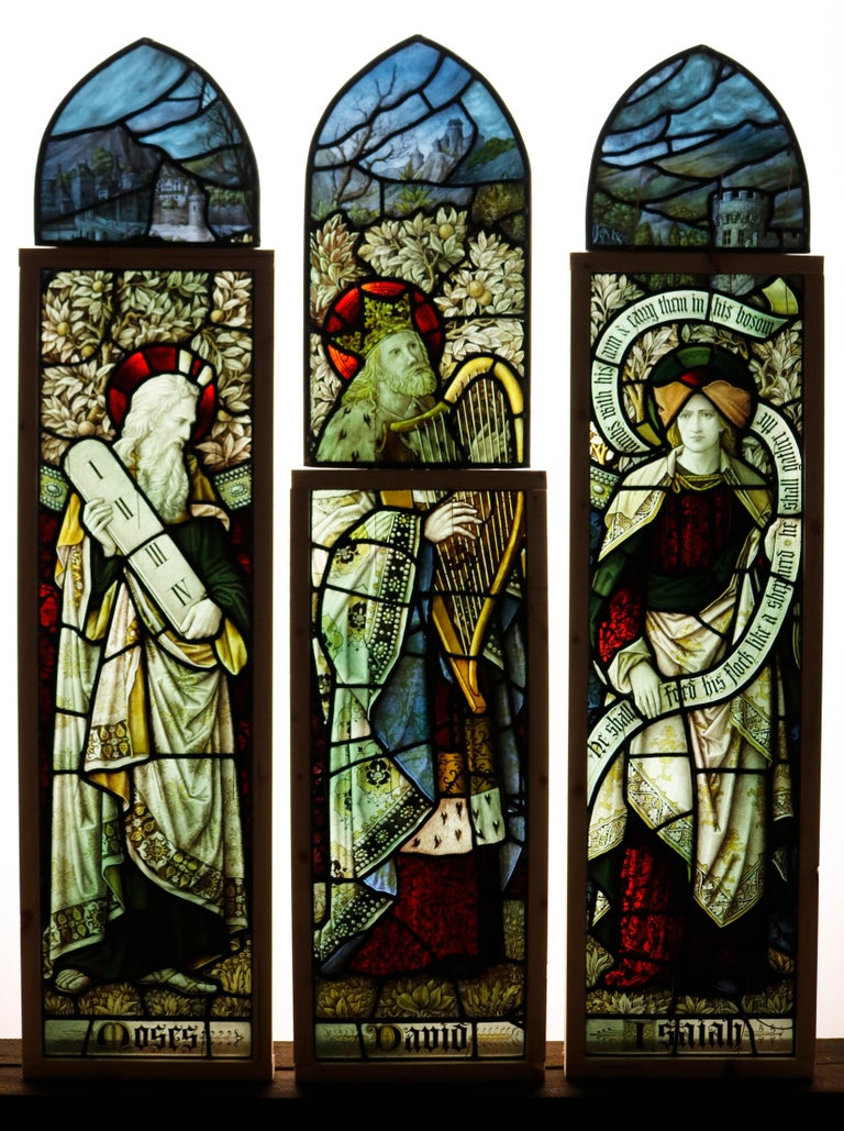 Complete English Antique Stained Glass Window at 1stDibs