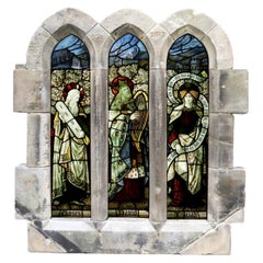Complete English Antique Stained Glass Window