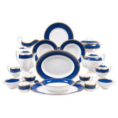 Complete English Porcelain Dinner Service For 12 People With Coffee/Tea Service