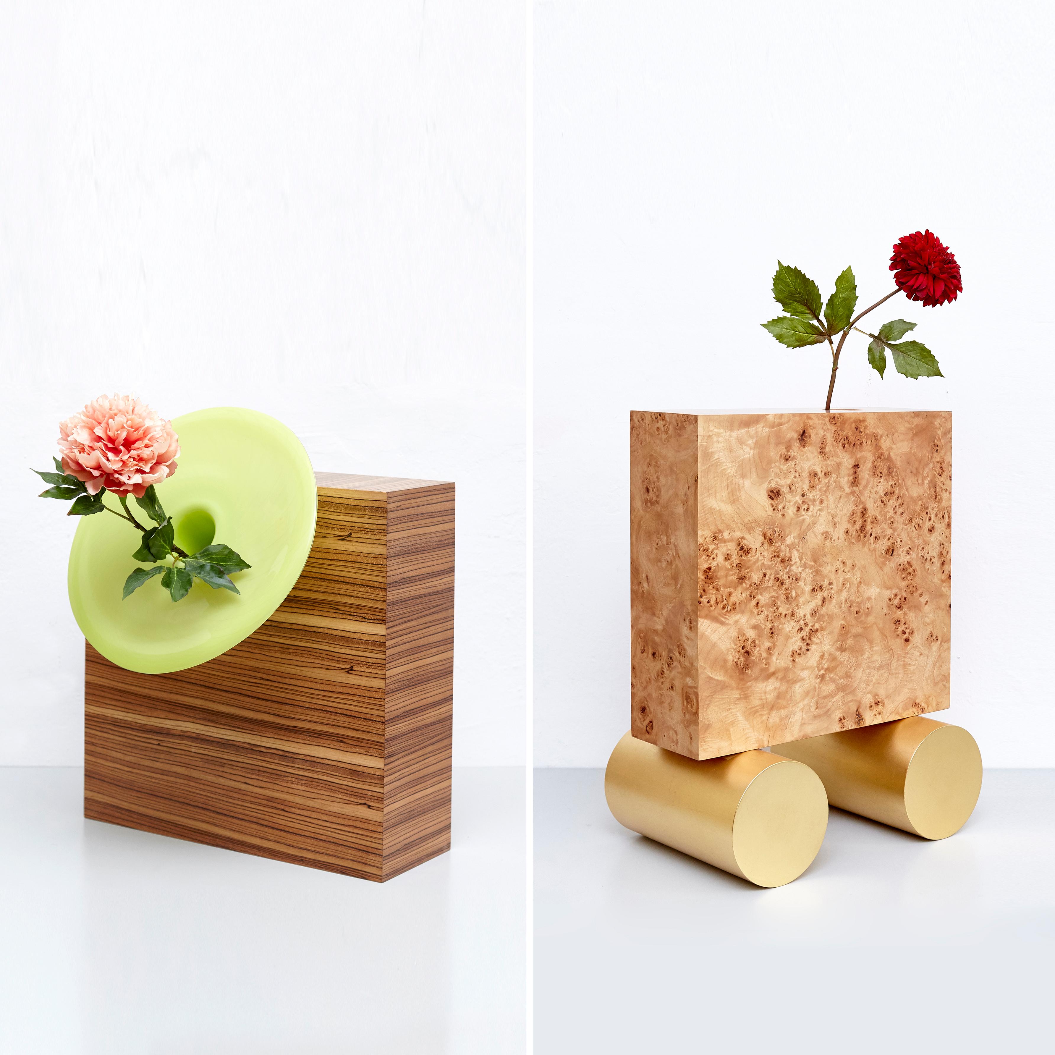 Complete Ettore Sottsass Twentyseven Woods Vases for Chinese Artificial Flowers 8