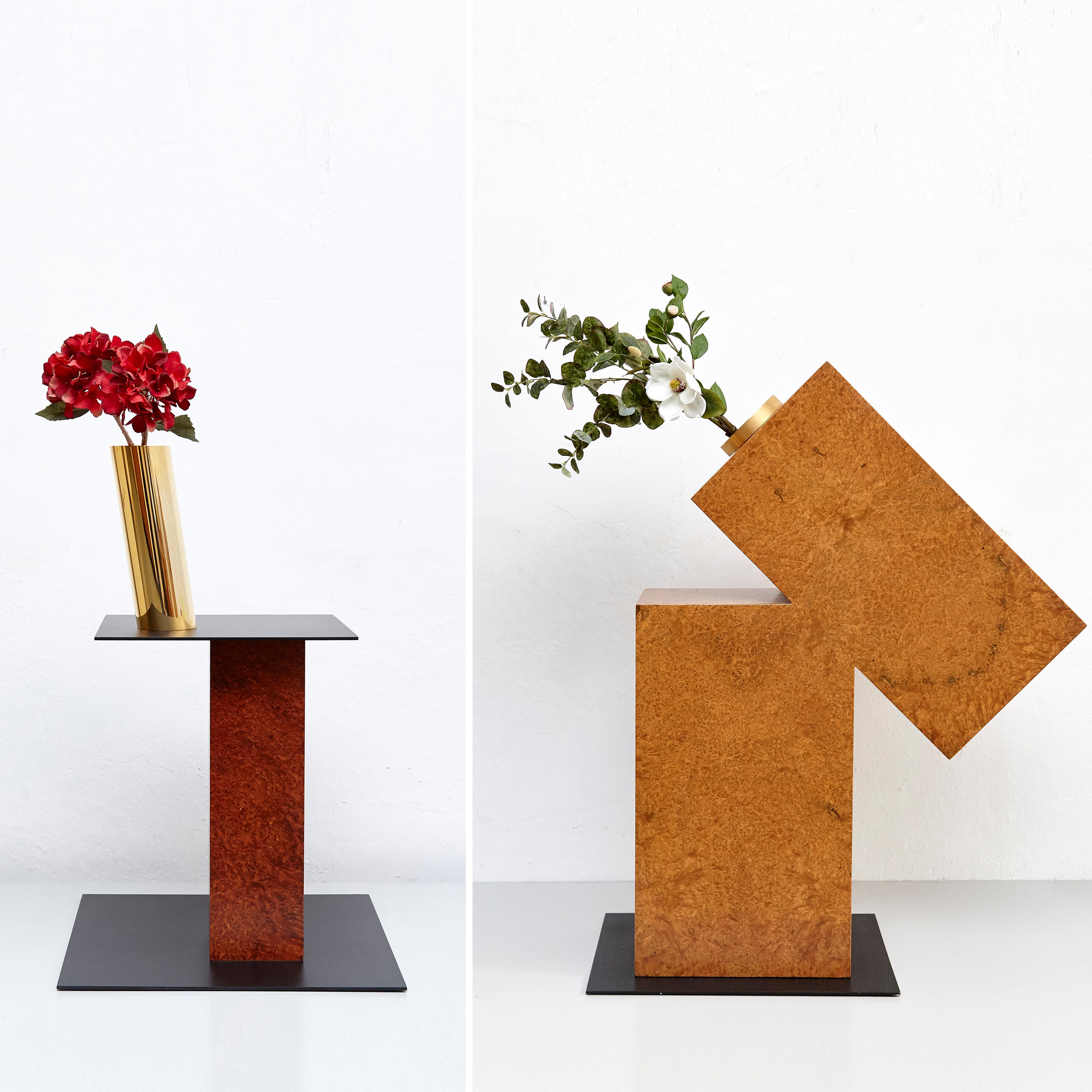 Complete Ettore Sottsass Twentyseven Woods Vases for Chinese Artificial Flowers 2