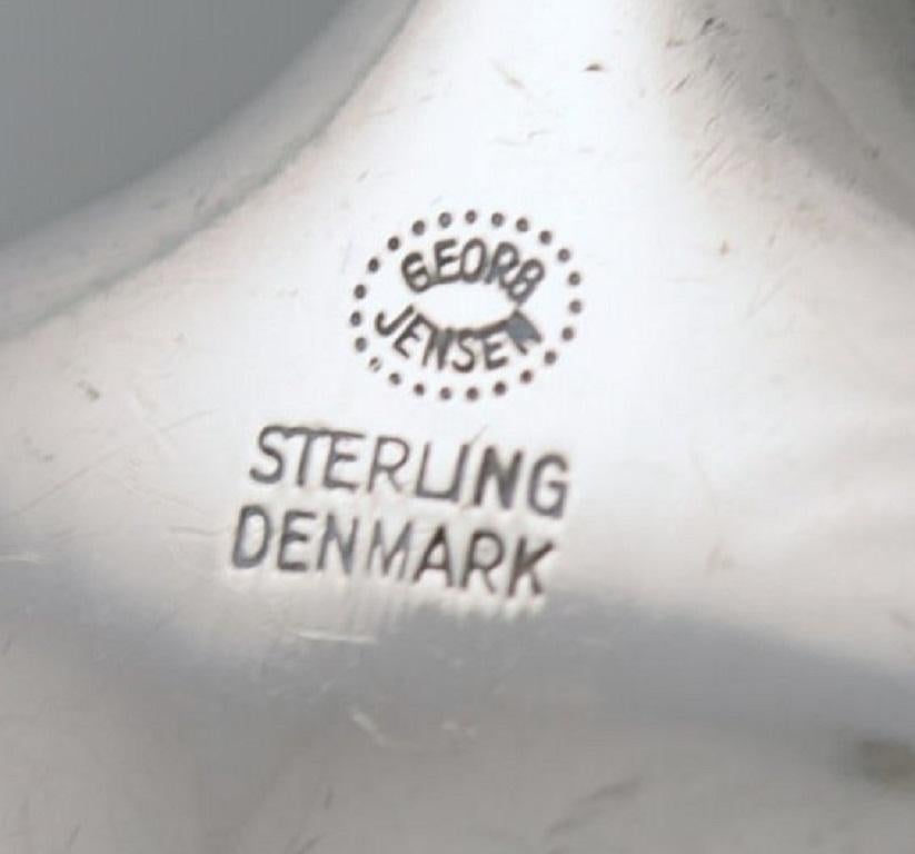 Complete Georg Jensen Cypress Dinner Service in Sterling Silver for Twelve P In Excellent Condition In København, Copenhagen