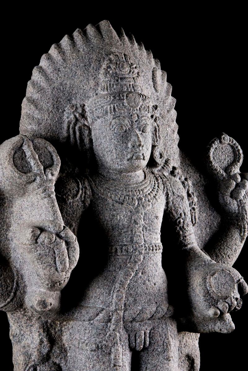Complete Granite Figure of Shiva For Sale 4
