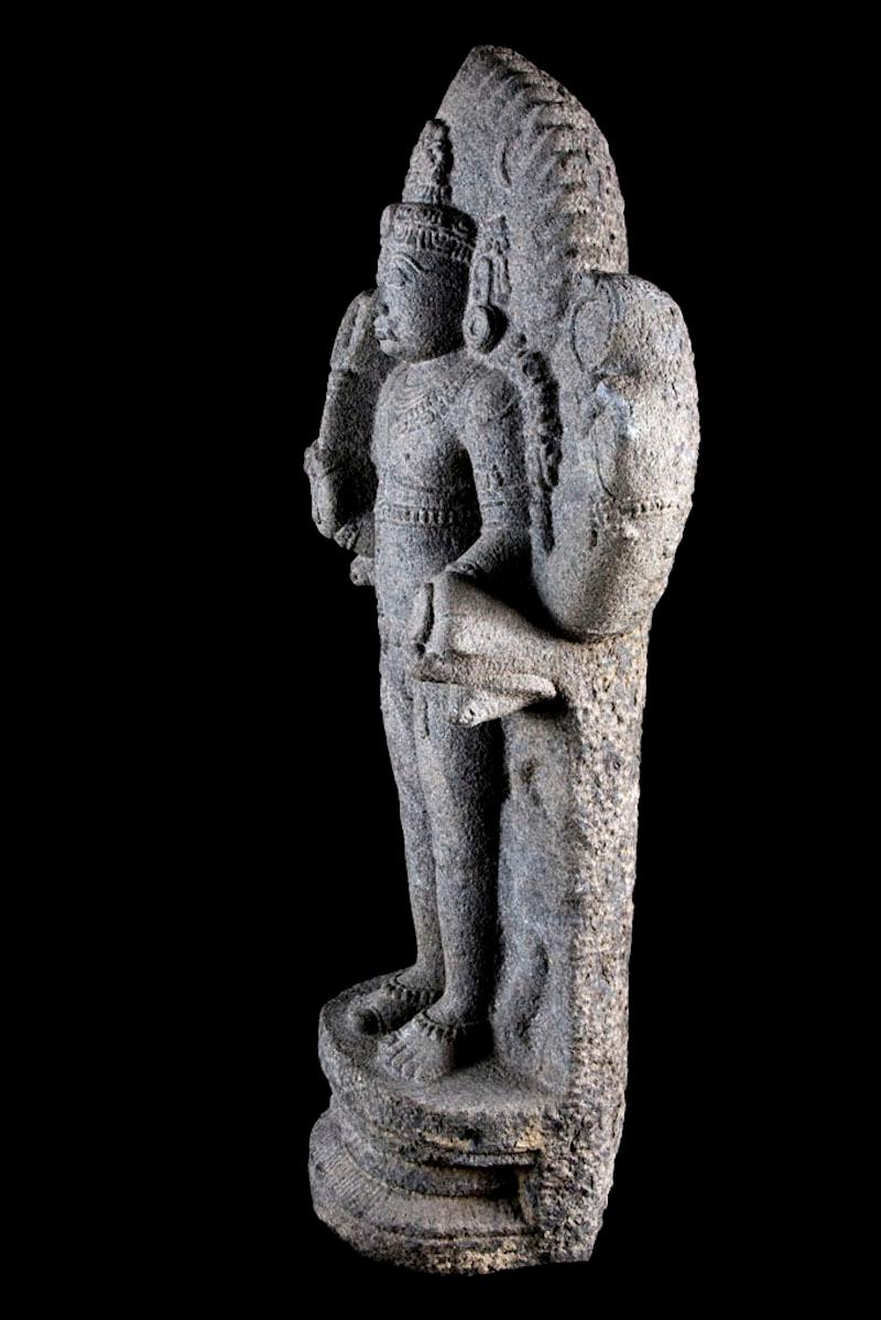 18th Century and Earlier Complete Granite Figure of Shiva For Sale