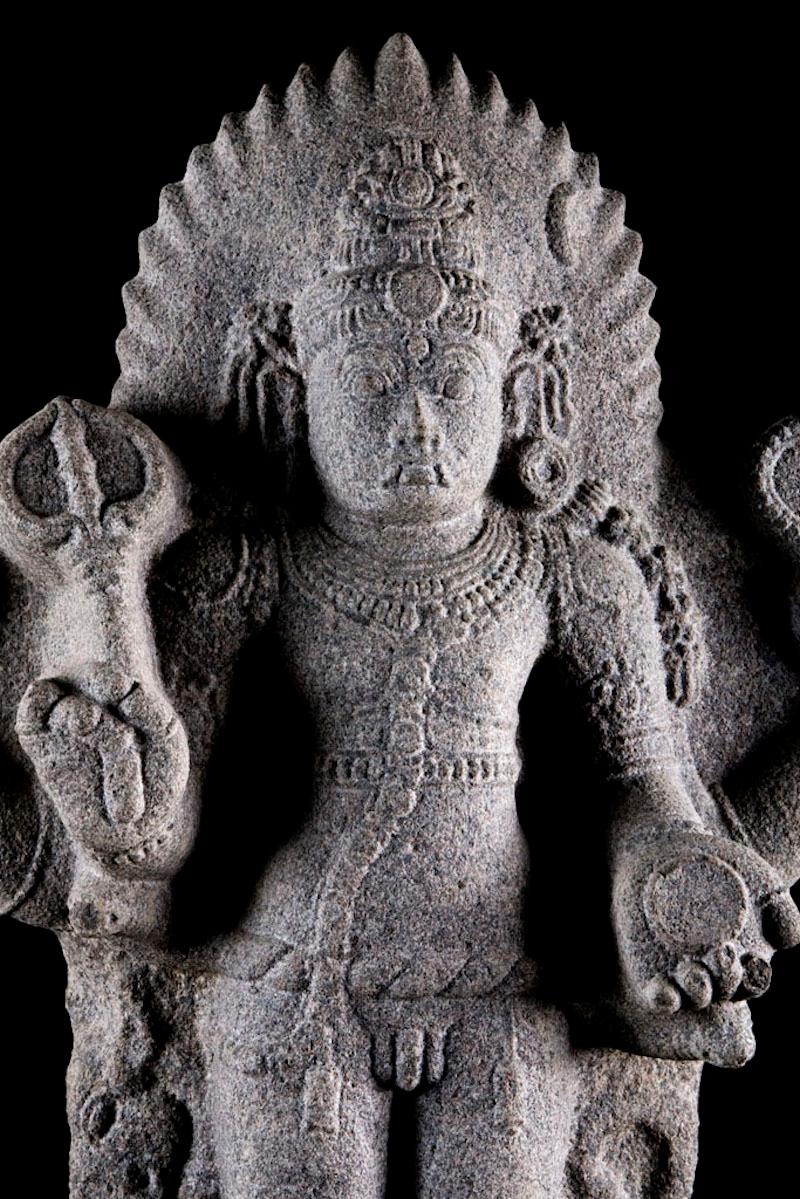 Complete Granite Figure of Shiva For Sale 1