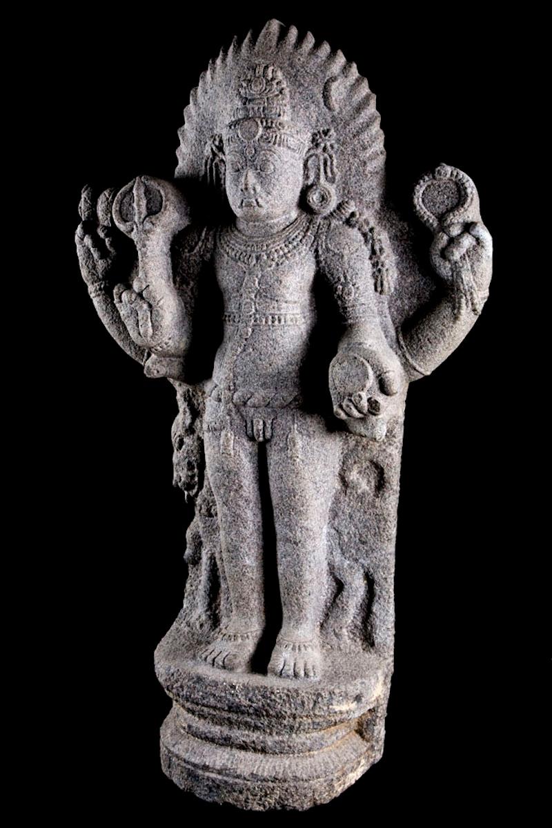 Complete Granite Figure of Shiva For Sale 2