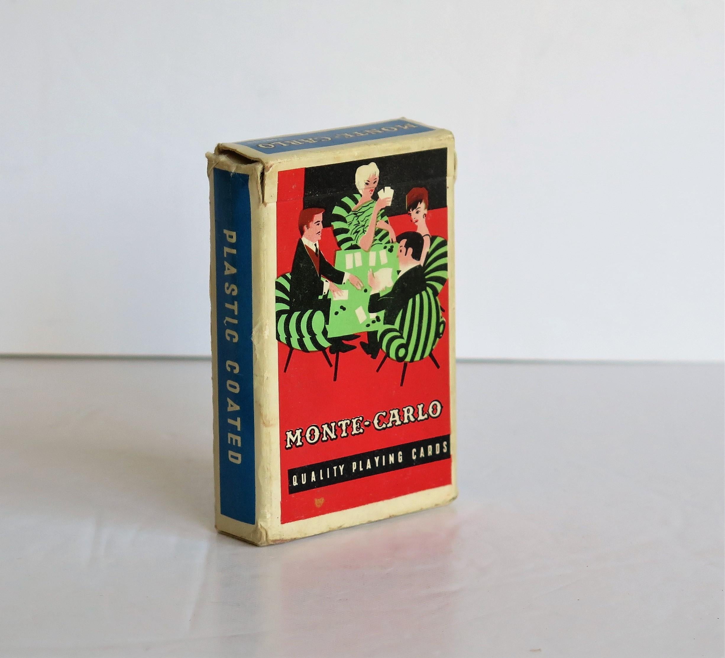Complete Handmade Game Box with Dominoes, Six Dice & Playing Cards, circa 1940s For Sale 4