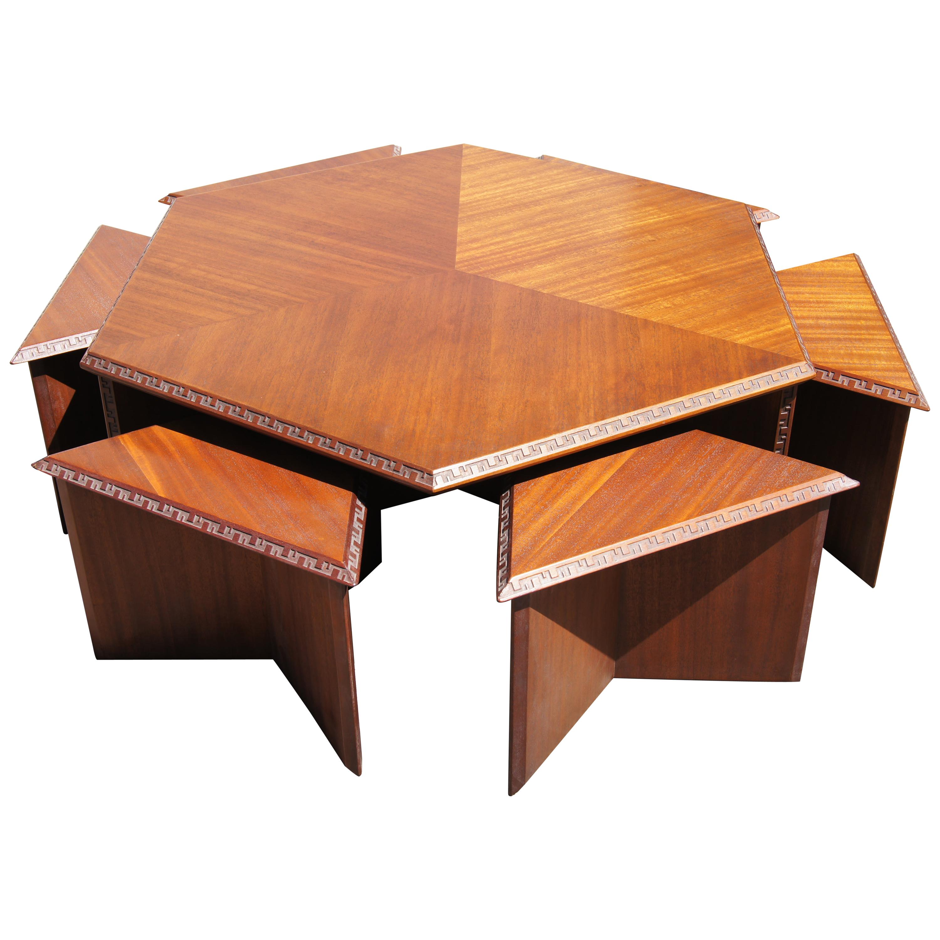 Complete Taliesin Coffee Table Set by Frank Lloyd Wright for  Heritage-Henredon at 1stDibs