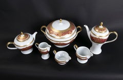 Complete Karlovarsky Porcelain Tableware '229 Pieces' Decorated with Gold