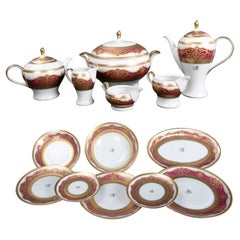 Vajilla Completa de Porcelana Karlovarsky "229 Piezas" Decorada con Oro