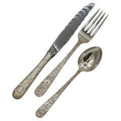 Complete Kirk Repousse Child
s Dinner Service Complete Kirk Repousse Child
s Dinner Service