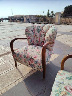 Complete Living Room Set Sofa and Two Armchairs, Art Decò Design, 1960s