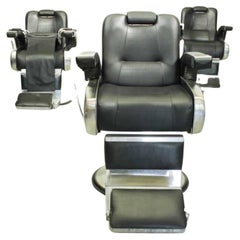 Complete Mid Century Barbershop Interior: a.o. Set 3 Barber Chair by Pietranella