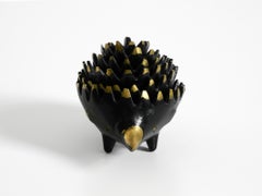 Complete mid-century brass hedgehog ashtray by Walter Bosse for Herta Baller