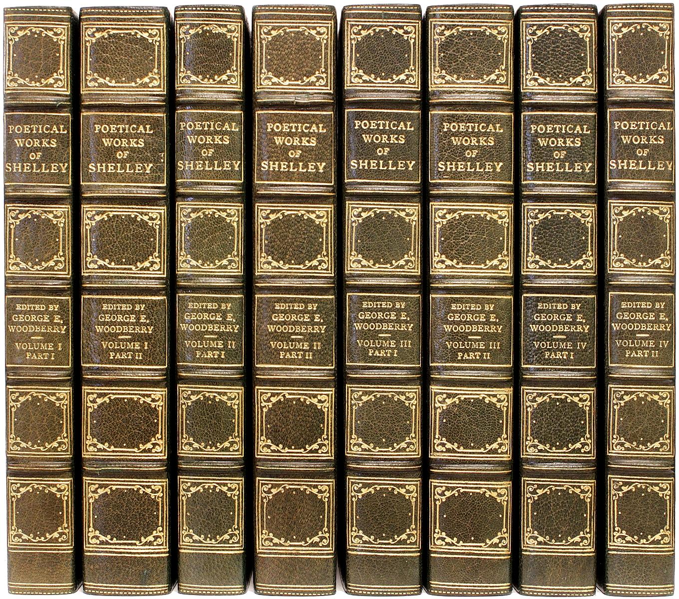 Complete Poetical Works of Percy Bysshe Shelley, 8 Vols, 1892, Leather Bound 1