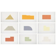 Complete Portfolio of Prints-Multiple Panel Paint 1973-1976 by Robert Mangold