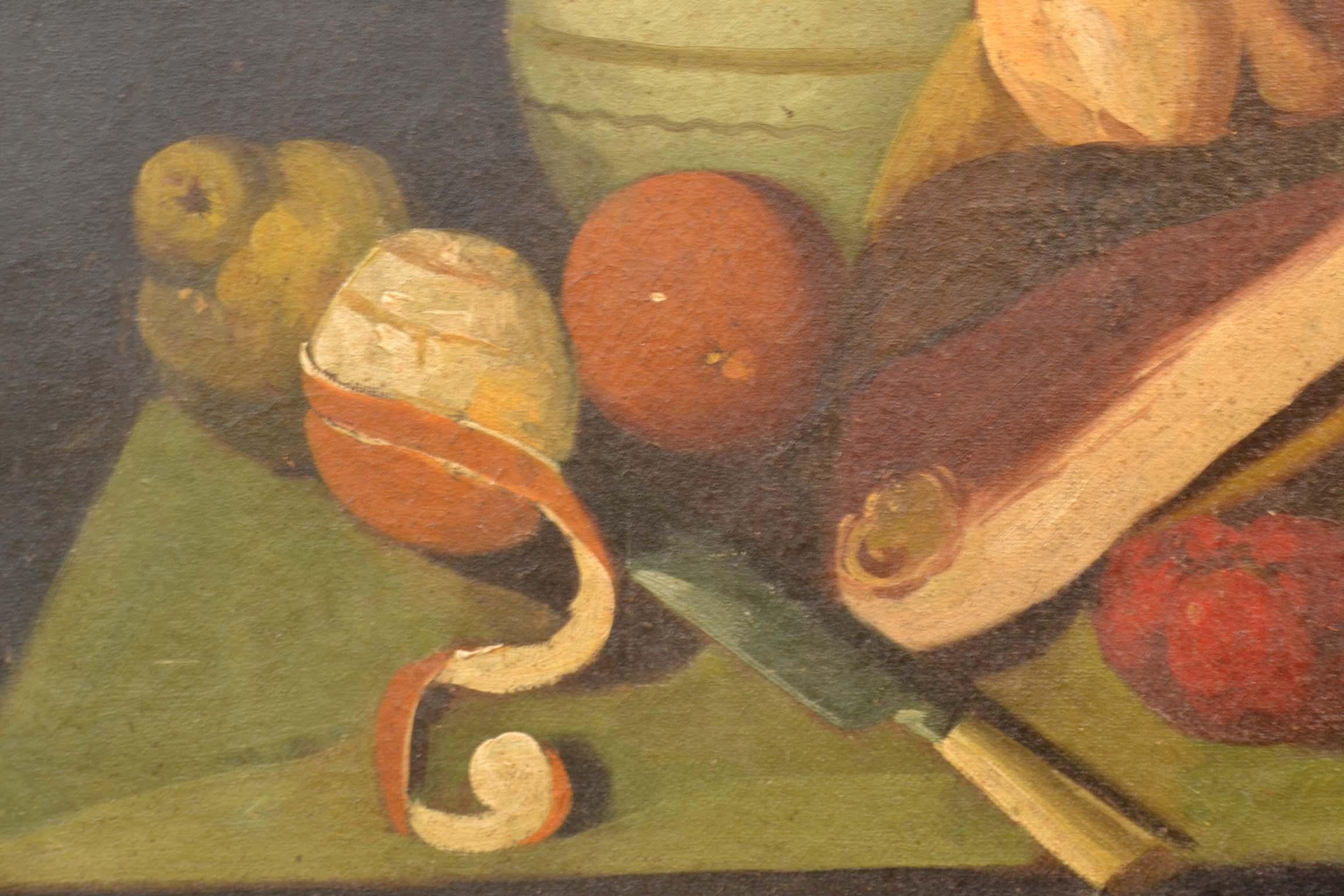 Set of Six 18th Century Spanish Still Life Paintings For Sale 6