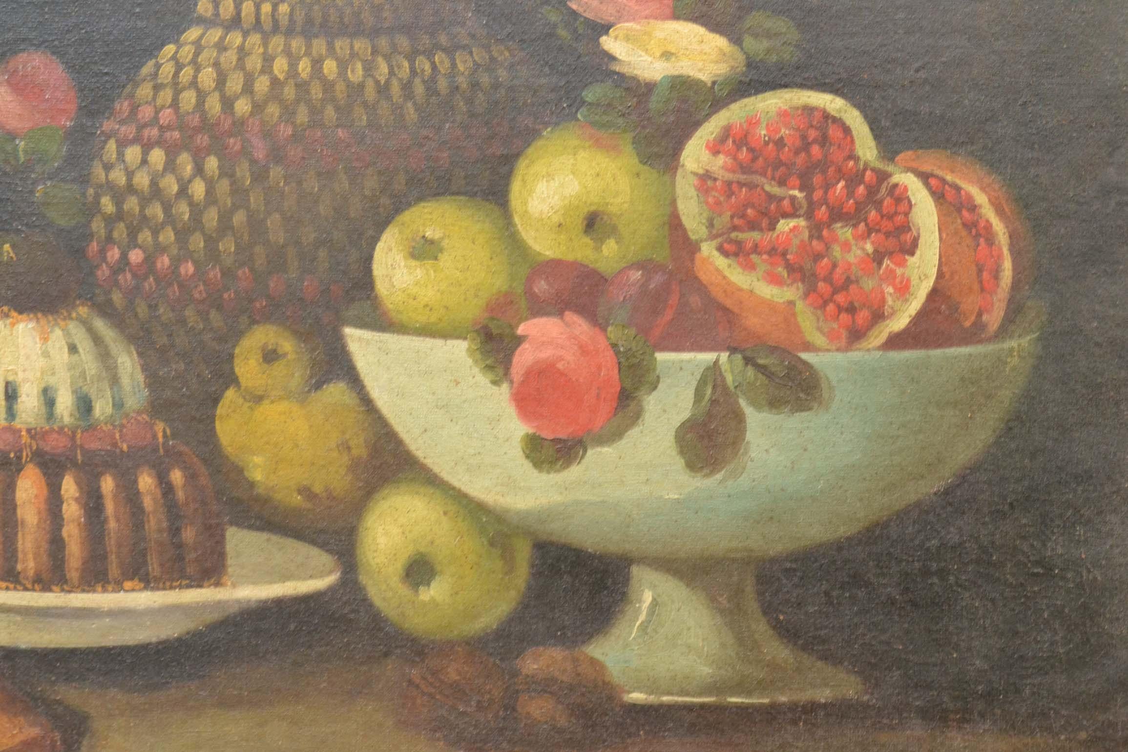 Série de six peintures à l'huile de natures mortes espagnoles du 18ème siècle  en vente 7