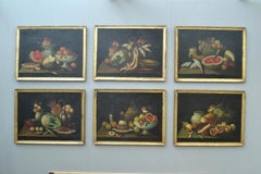Ensemble de six natures mortes espagnoles du 18ème siècle