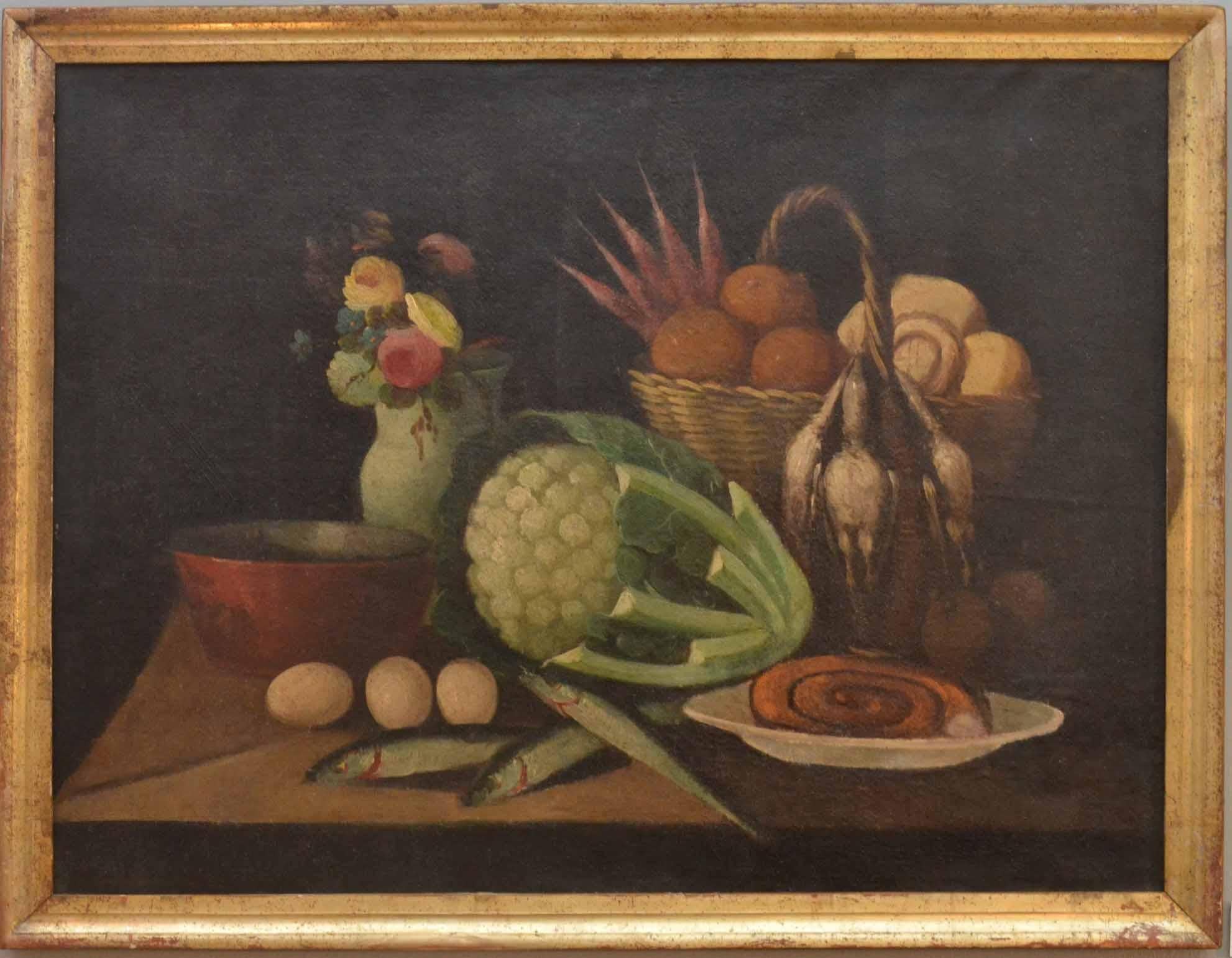 18th Century and Earlier Still Life Oil Paintings Series of Six 18th Century Spanish  For Sale