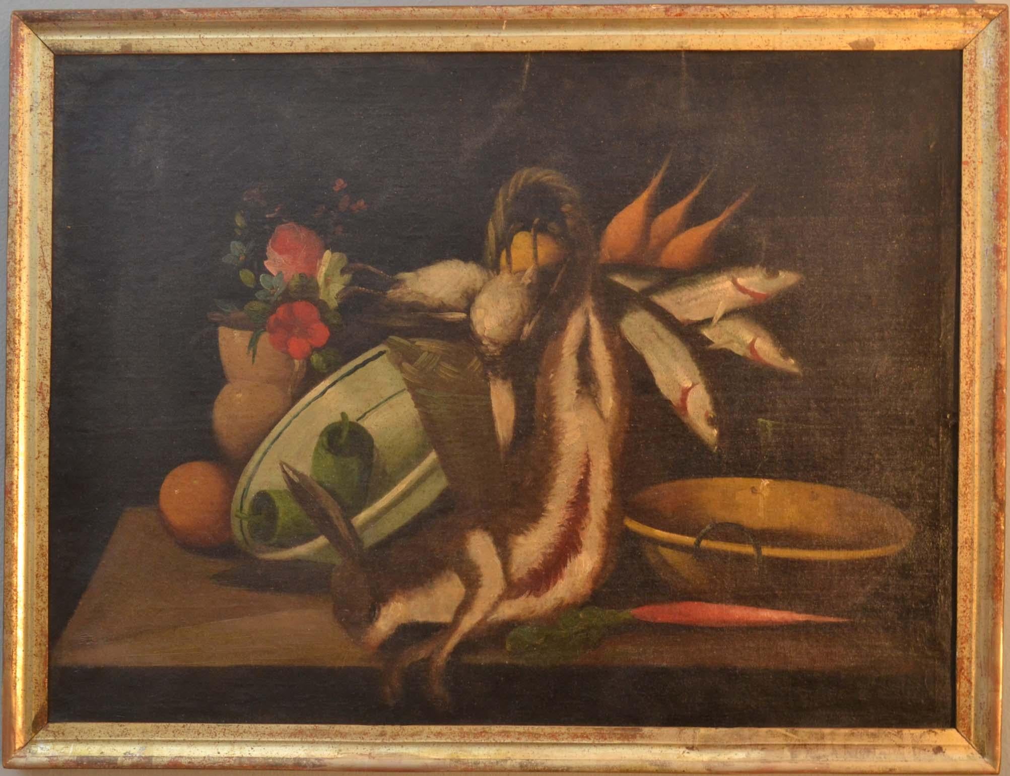 Still Life Oil Paintings Series of Six 18th Century Spanish  For Sale 1