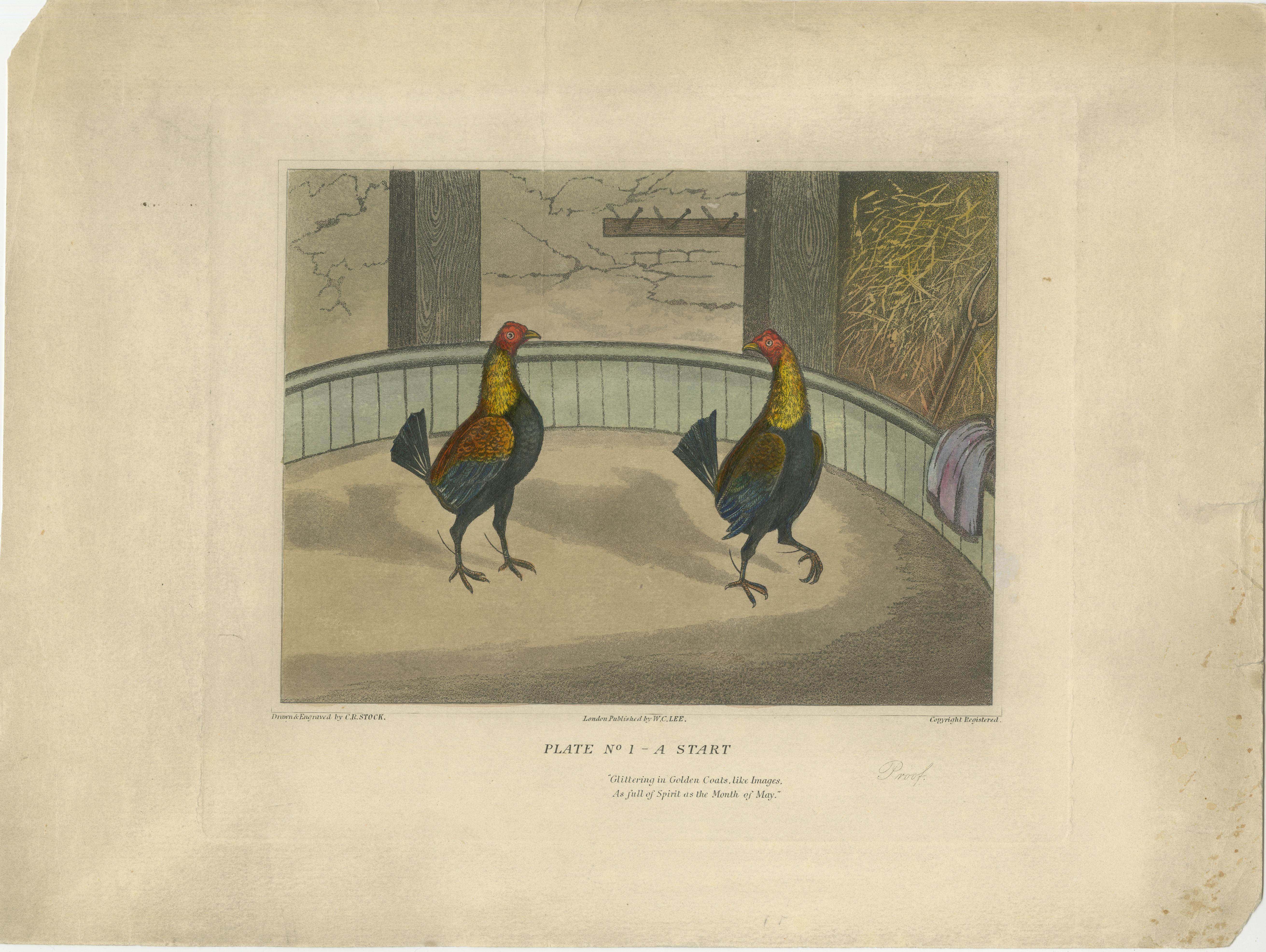 A complete series of six old aquatint etchings created by C. R. Stock after S. H. Alken, published around 1830 in London by W. C. Lee. 

C.R. Stock, a British artist from the 19th century, was known for creating aquatint engravings. He produced a