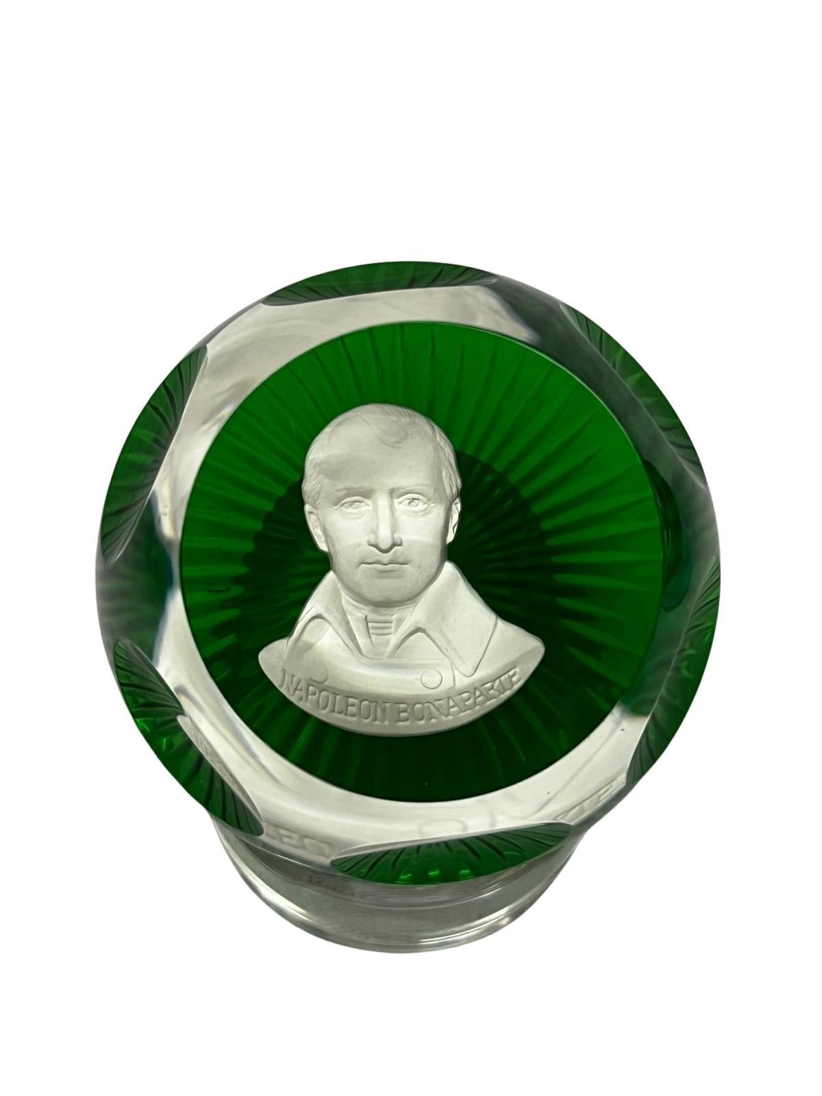 Complete set 12 paperweights famous leaders history crystal Baccarat France 1970 5