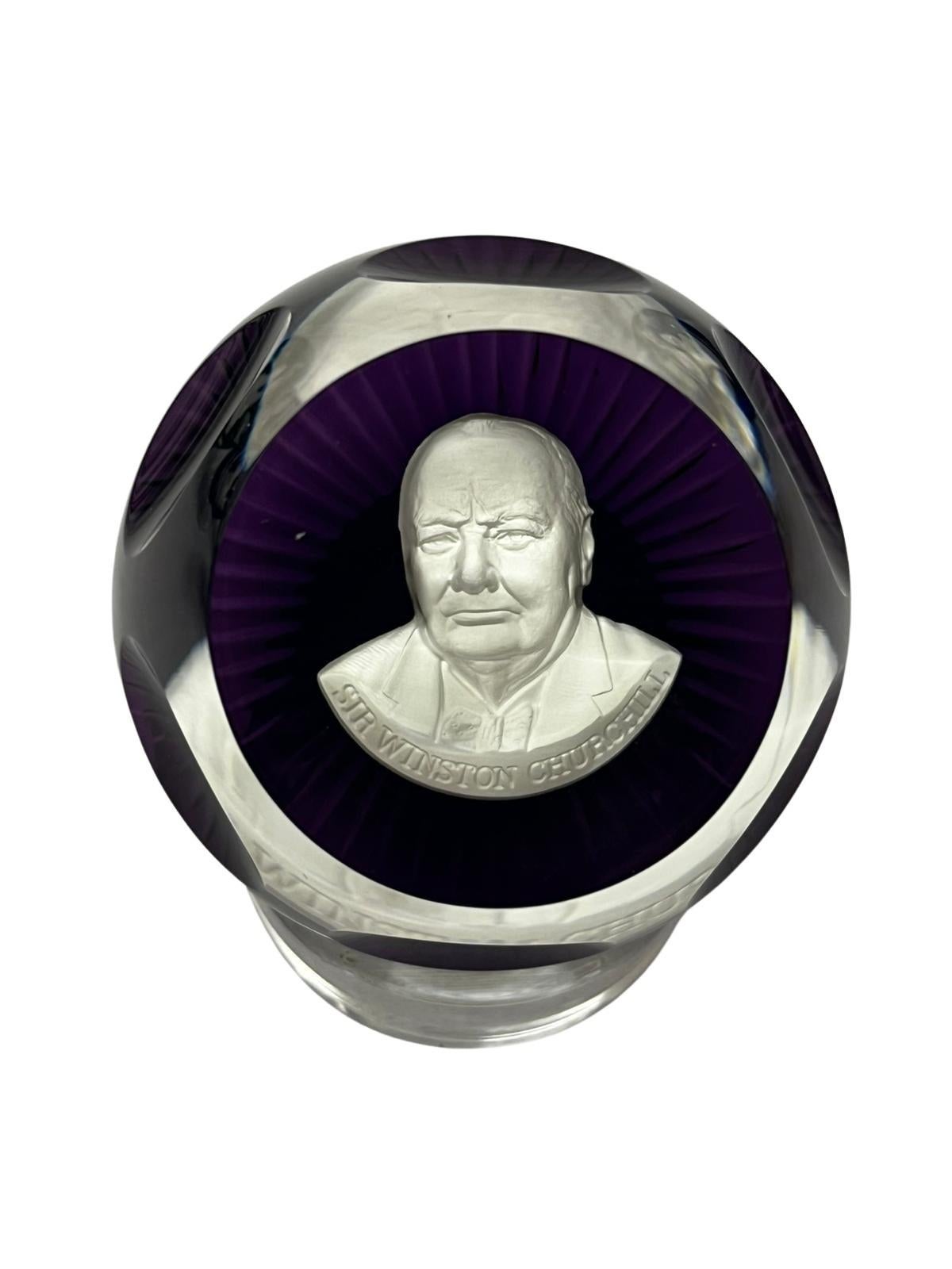 Complete set 12 paperweights famous leaders history crystal Baccarat France 1970 6