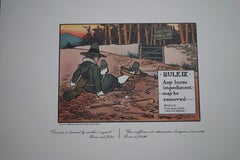 Complete Set of 24 Charles Crombie's Rules of Golf Illustrations for Perrier