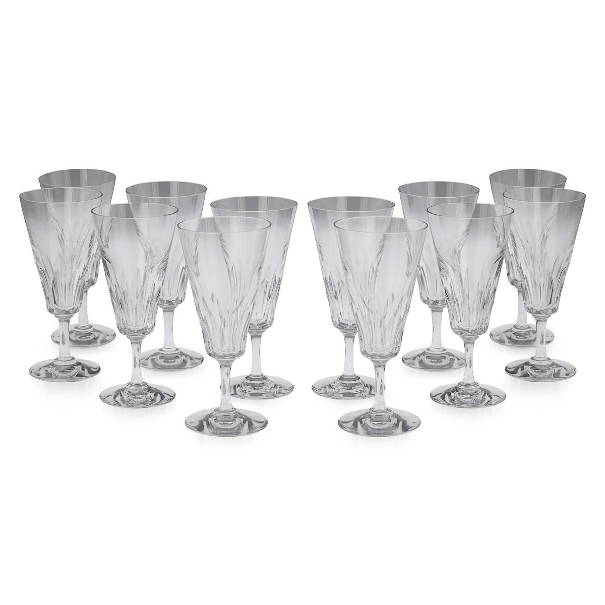 Complete Set Of 36 Drinking Glasses By Baccarat, France, c.1960 8