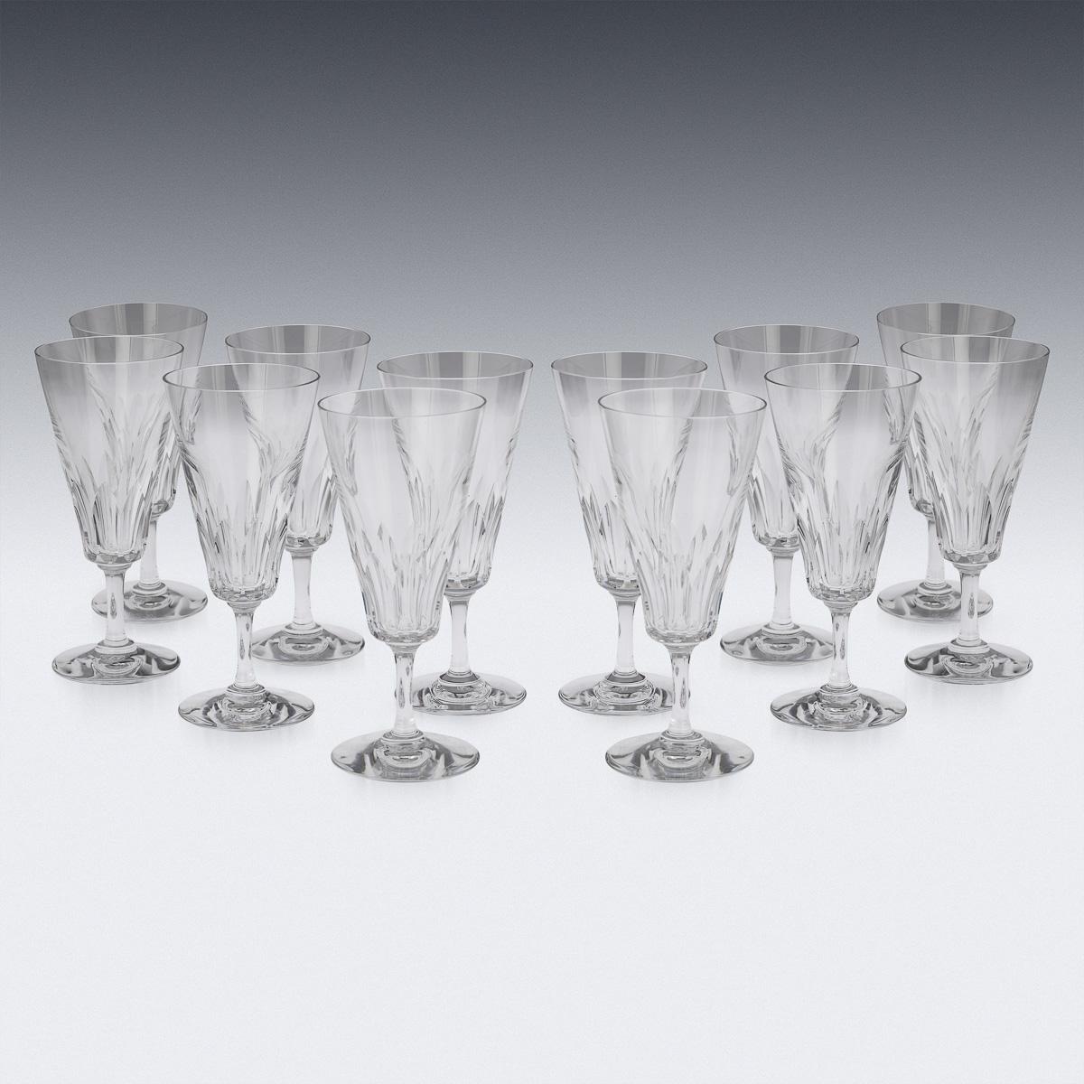 Complete Set Of 36 Drinking Glasses By Baccarat, France, c.1960 9