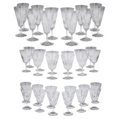 Complete Set Of 36 Drinking Glasses By Baccarat, France, c.1960