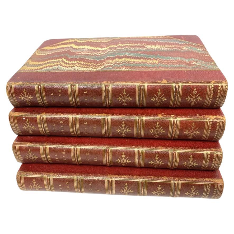 Ensemble complet des 4 "Aventures de Gil Blas de Santillane" 1822 en vente