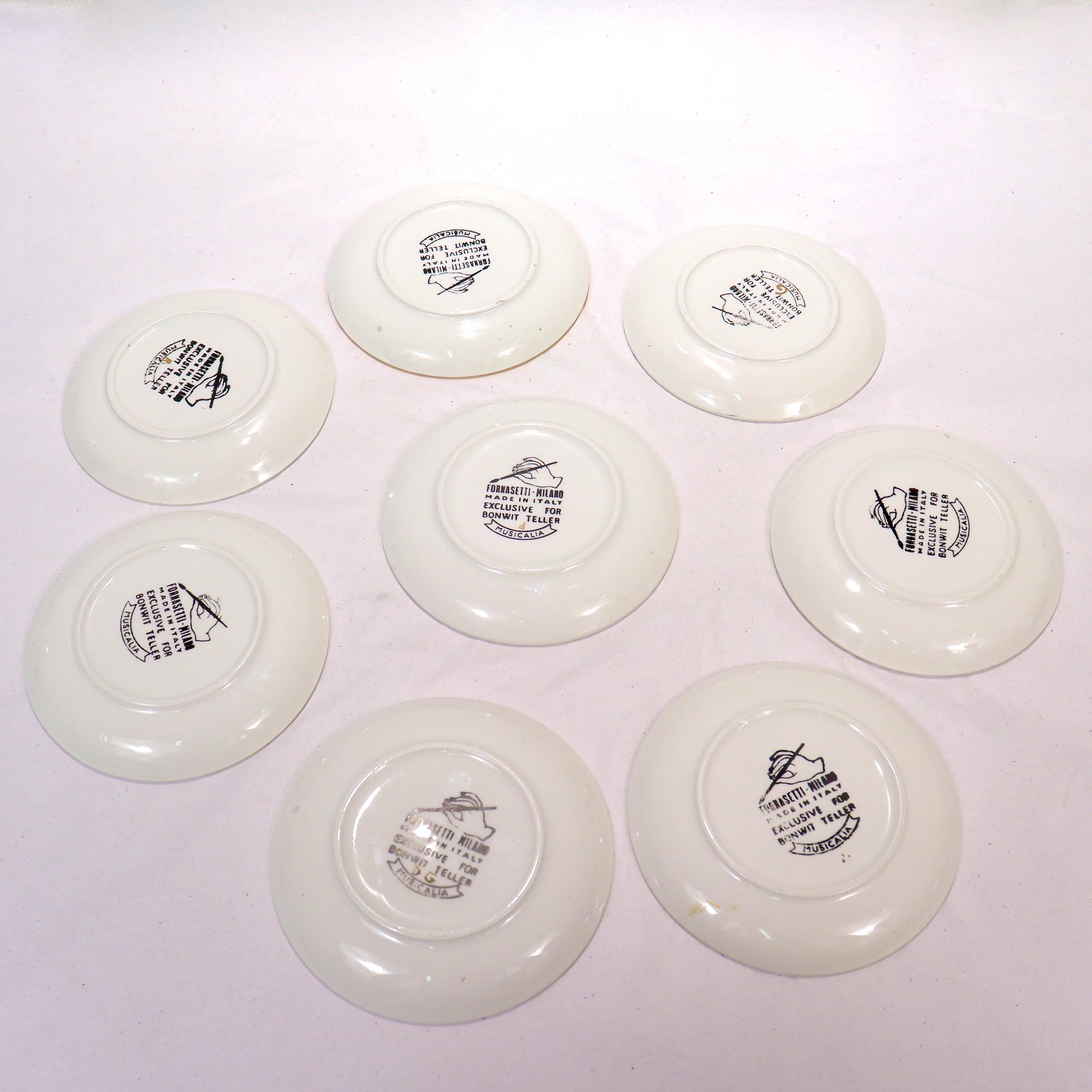 Complete Set of 8 Fornasetti 