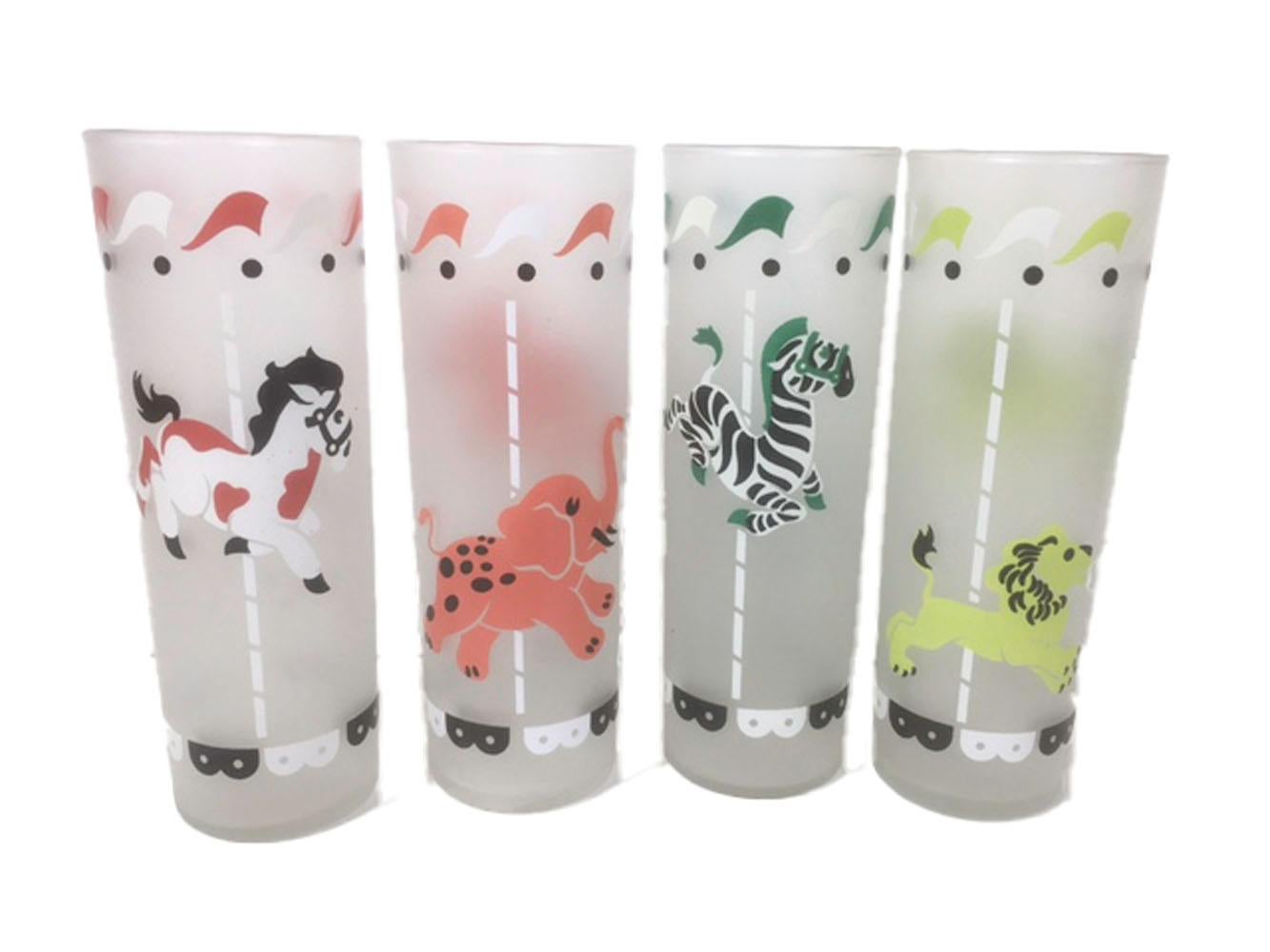 vintage libbey carousel glasses
