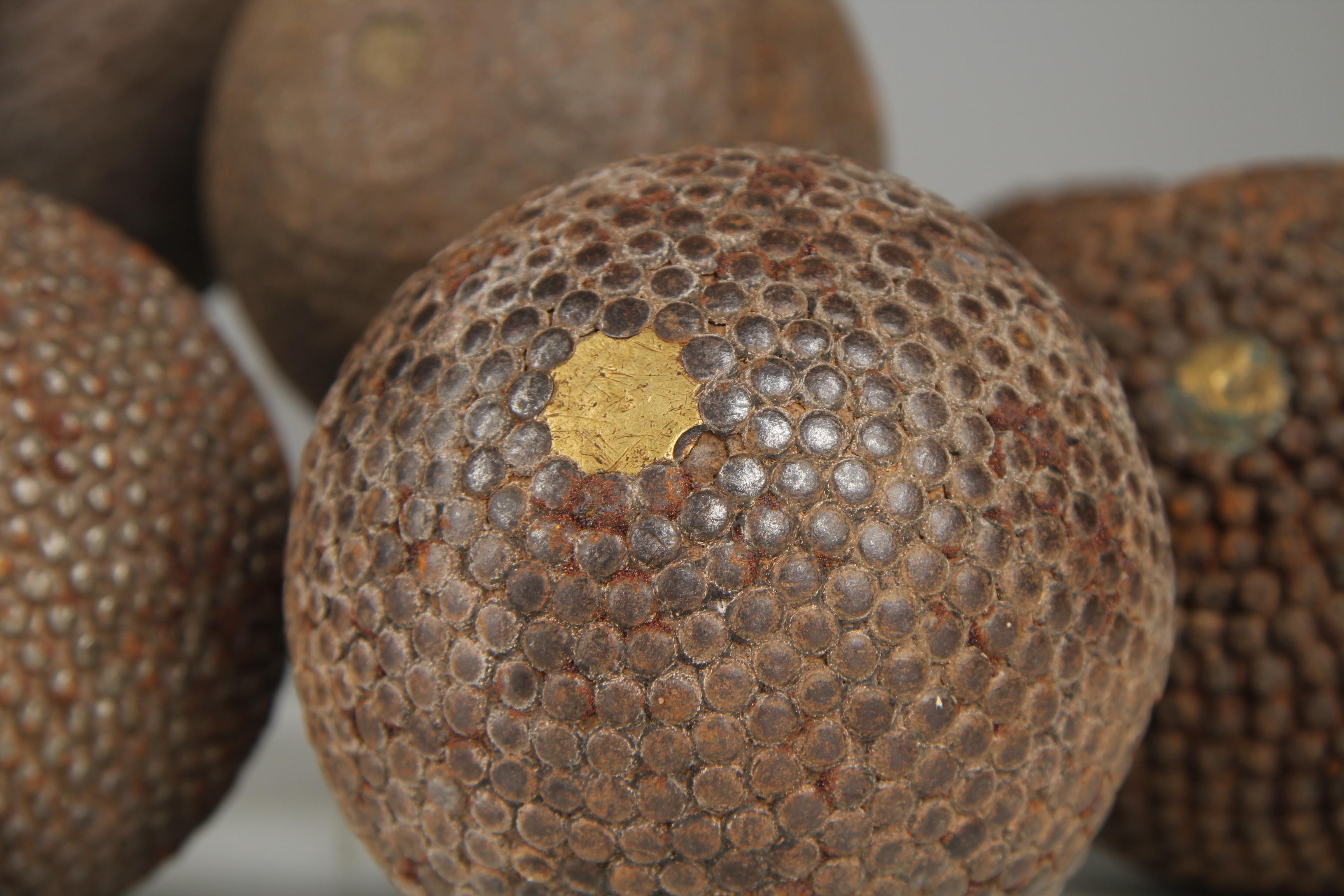Complete Set Of Antique Boule Balls, 8 Pieces, Pétanque, 1880s, France In Good Condition For Sale In Greven, DE