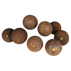 Juego Completo De Bolas Antiguas, 8 Piezas, Petanca, Años 1880, Francia