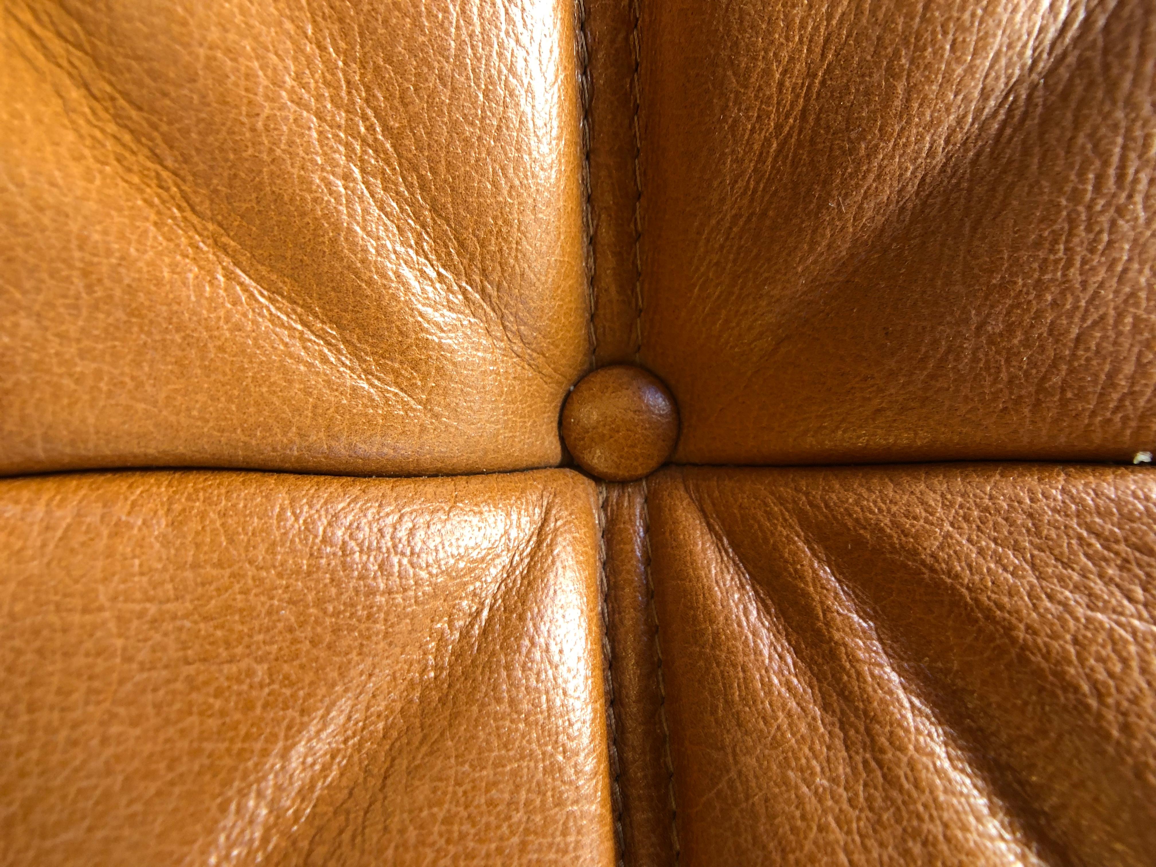 Complete Set of Cognac Leather “Togo” for Ligne Roset by Michel Dilucaroy 3