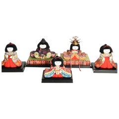 Complete Set of Fifteen Japanese Hinaningyo Dolls 
